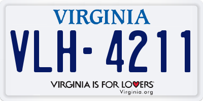 VA license plate VLH4211