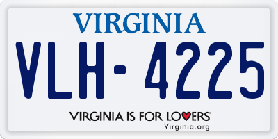 VA license plate VLH4225