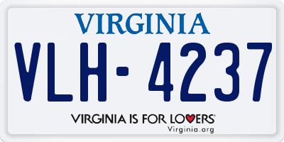 VA license plate VLH4237