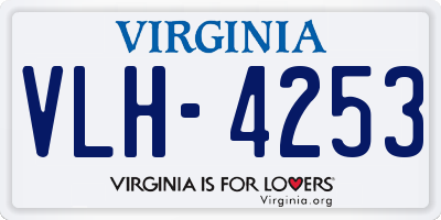 VA license plate VLH4253