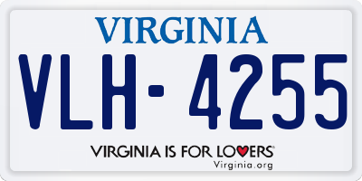 VA license plate VLH4255