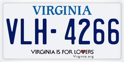 VA license plate VLH4266