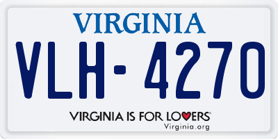 VA license plate VLH4270