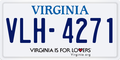 VA license plate VLH4271