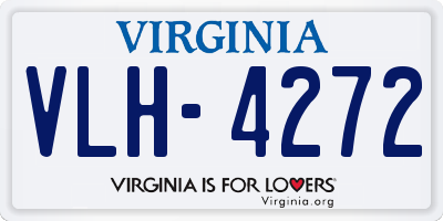VA license plate VLH4272