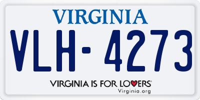 VA license plate VLH4273