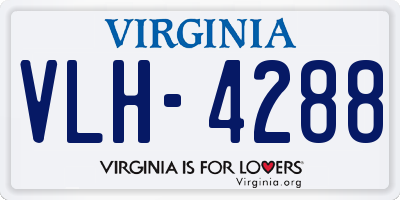 VA license plate VLH4288