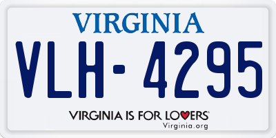VA license plate VLH4295