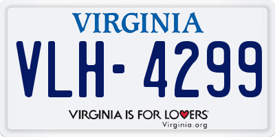 VA license plate VLH4299