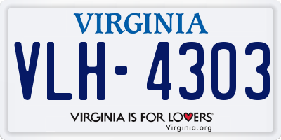 VA license plate VLH4303
