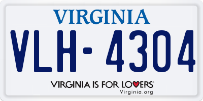 VA license plate VLH4304