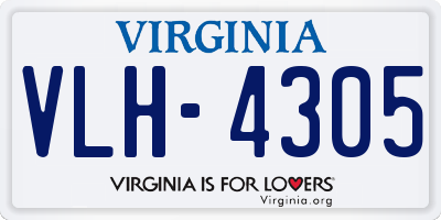 VA license plate VLH4305