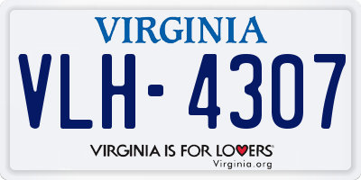 VA license plate VLH4307