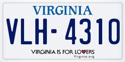VA license plate VLH4310