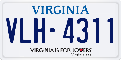 VA license plate VLH4311