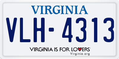 VA license plate VLH4313