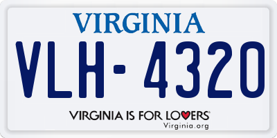 VA license plate VLH4320