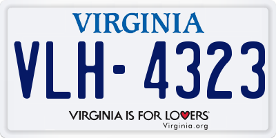 VA license plate VLH4323