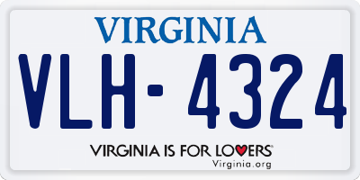 VA license plate VLH4324