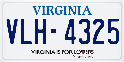 VA license plate VLH4325