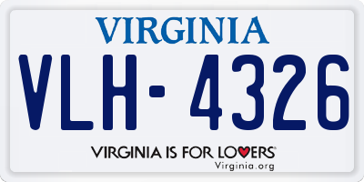 VA license plate VLH4326
