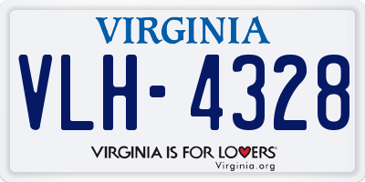 VA license plate VLH4328