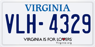 VA license plate VLH4329