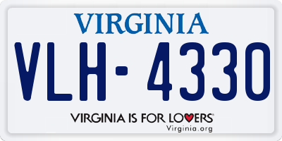 VA license plate VLH4330