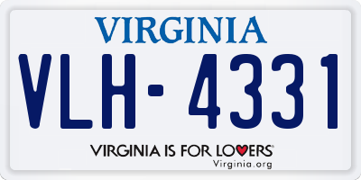 VA license plate VLH4331