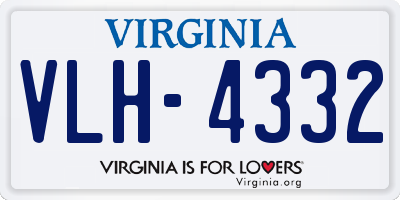 VA license plate VLH4332