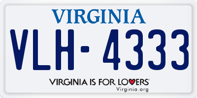 VA license plate VLH4333