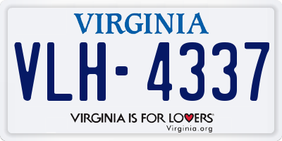 VA license plate VLH4337