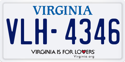 VA license plate VLH4346