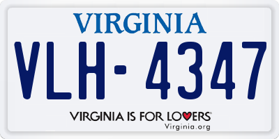 VA license plate VLH4347