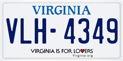 VA license plate VLH4349