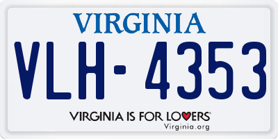 VA license plate VLH4353