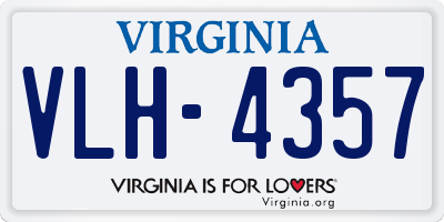 VA license plate VLH4357