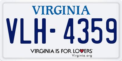 VA license plate VLH4359