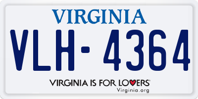 VA license plate VLH4364