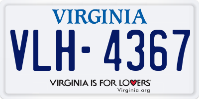 VA license plate VLH4367