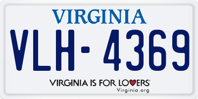 VA license plate VLH4369