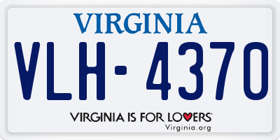 VA license plate VLH4370