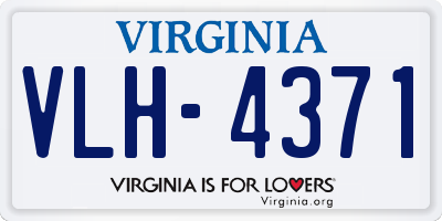 VA license plate VLH4371