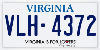 VA license plate VLH4372
