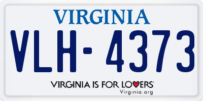 VA license plate VLH4373