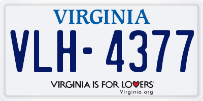VA license plate VLH4377