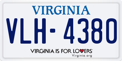 VA license plate VLH4380