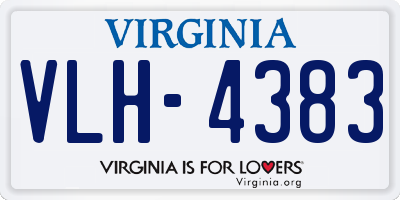 VA license plate VLH4383