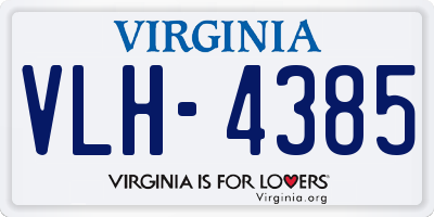VA license plate VLH4385