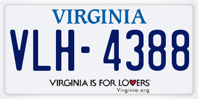 VA license plate VLH4388